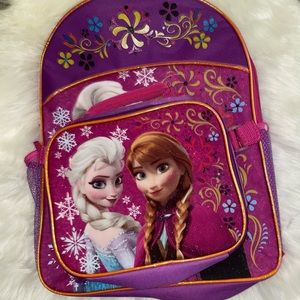 Elsa and Anna Frozen backpack with lunchbox